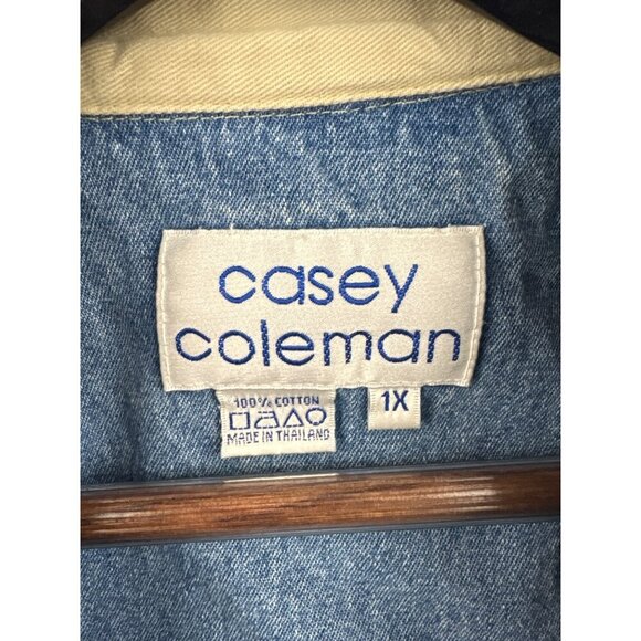 Women’s Vintage Casey Coleman 1X Jean Jacket with Doggy Embroidery - Picture 6 of 6